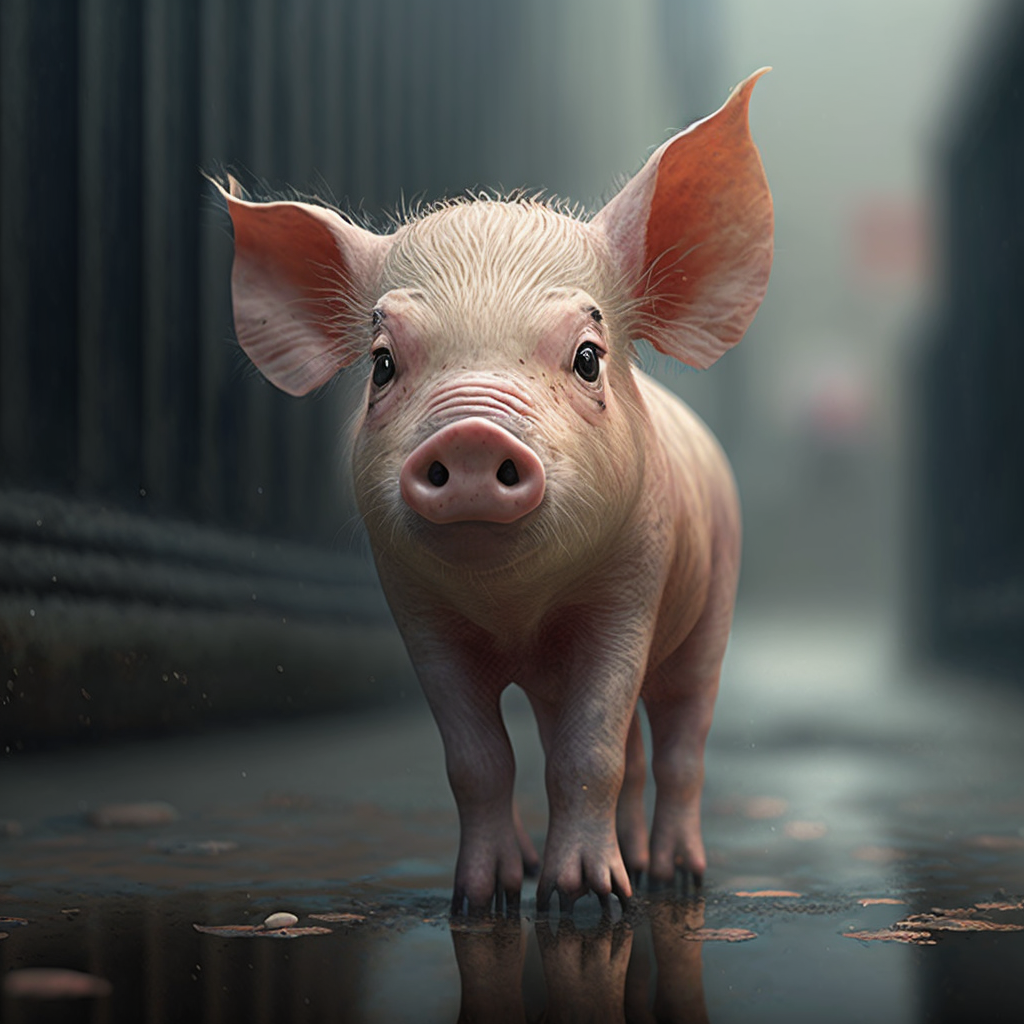 Plain image of a pig